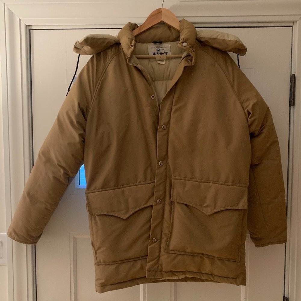 Vintage 1960 Woolrich Goose Down Parka Coat Jacket